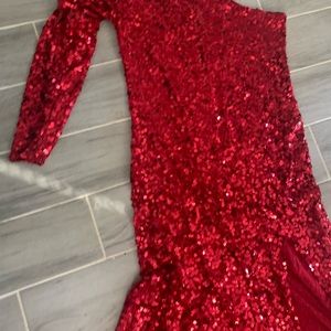 Red Sequin Gown